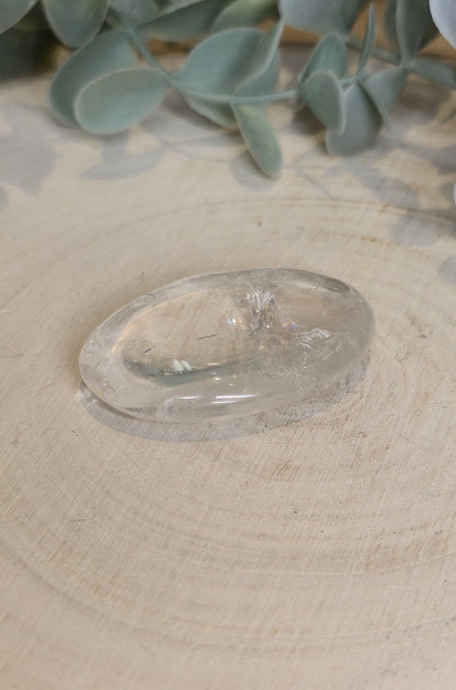 Pierre de paume en Quartz clair (extra clair)