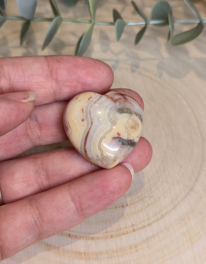 Coeur en Agate fou (crazy lace)