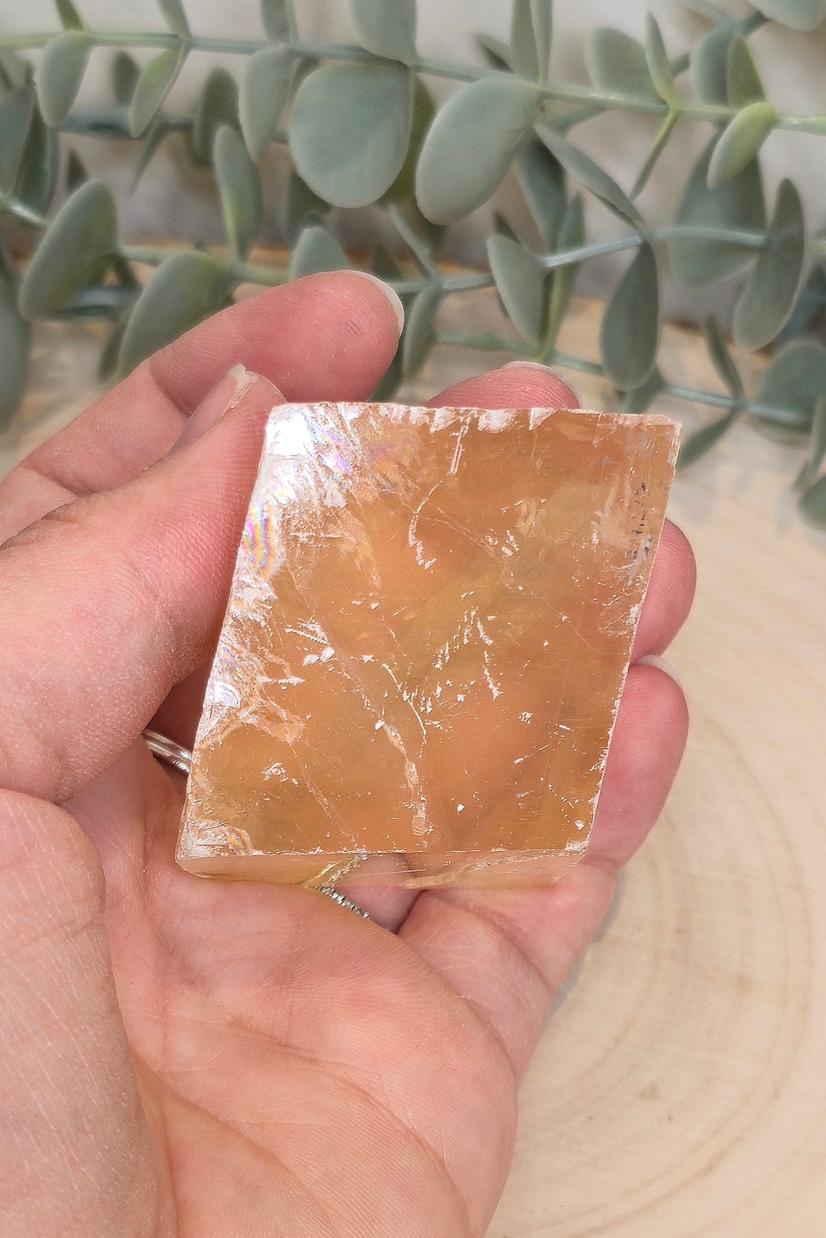 Cube de Calcite optique jaune