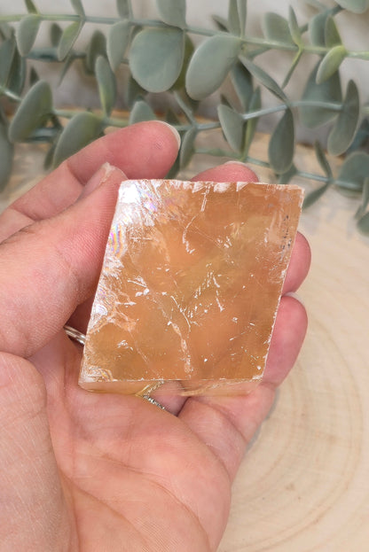 Cube de Calcite optique jaune