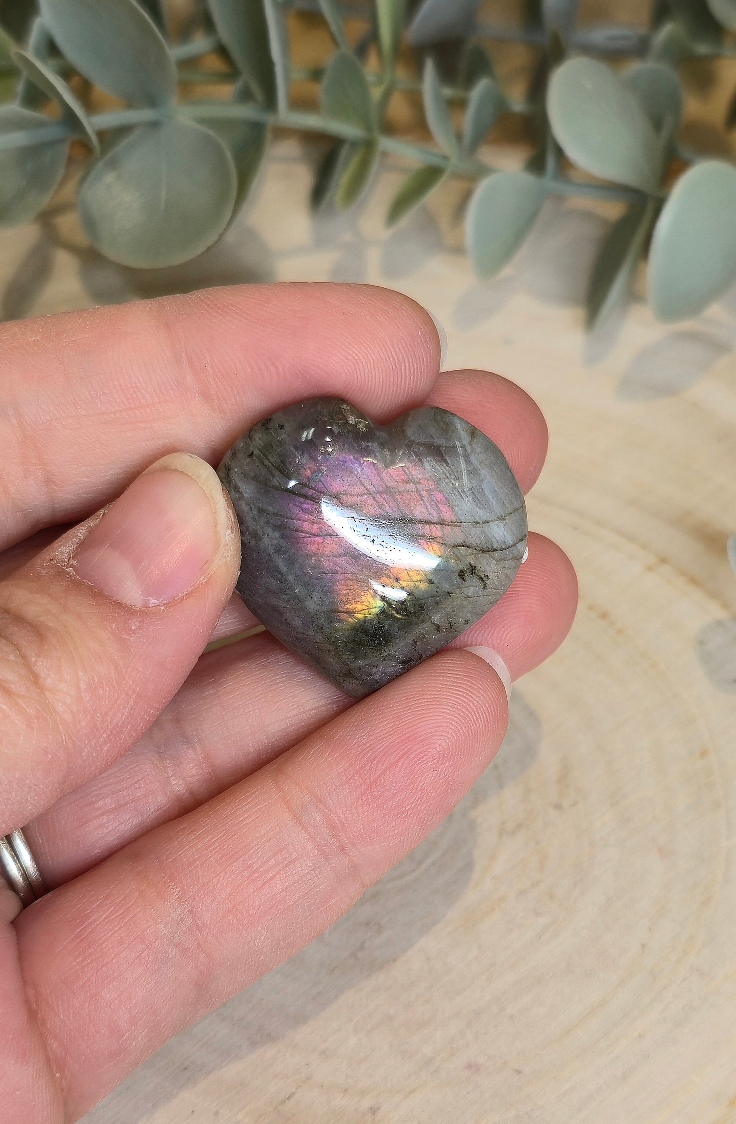 Coeur en Labradorite