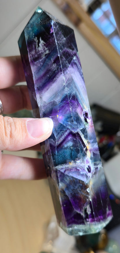Pointe en Fluorite *réparée*
