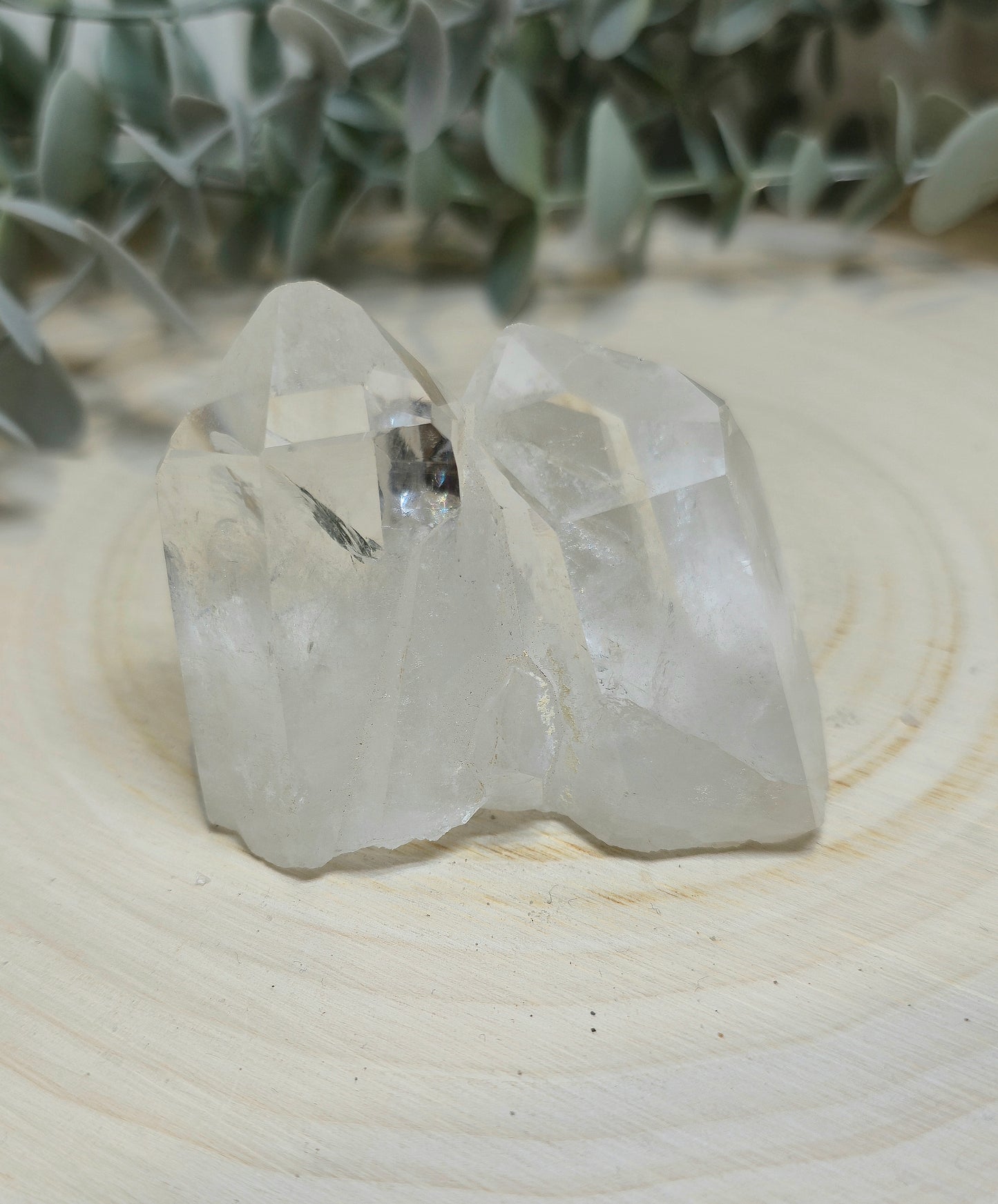 Pointe jumelle Quartz clair