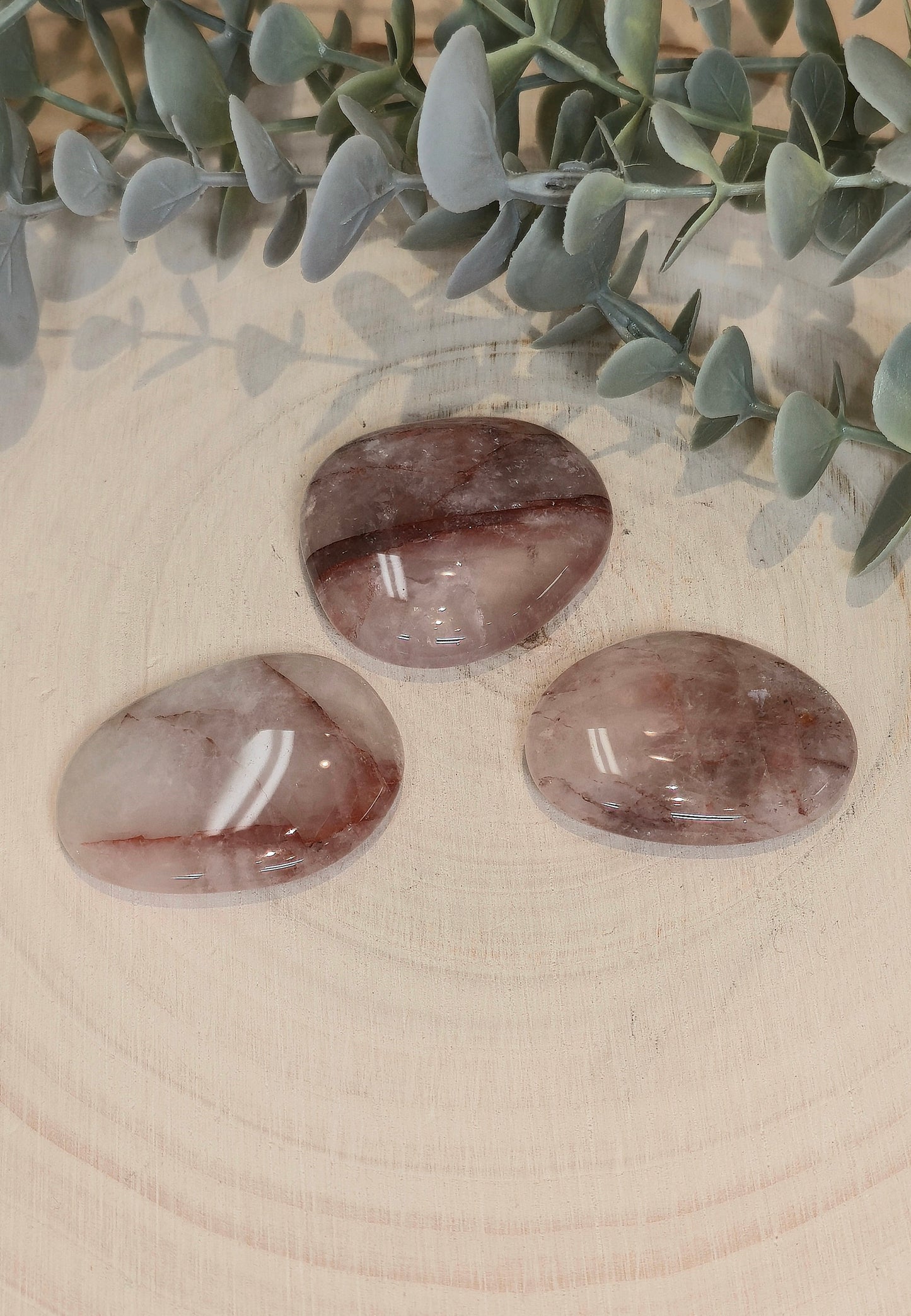 Pierre de paume mince Quartz feu