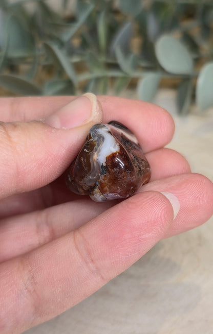Agate feu barattée