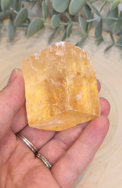 Cube de Calcite optique jaune