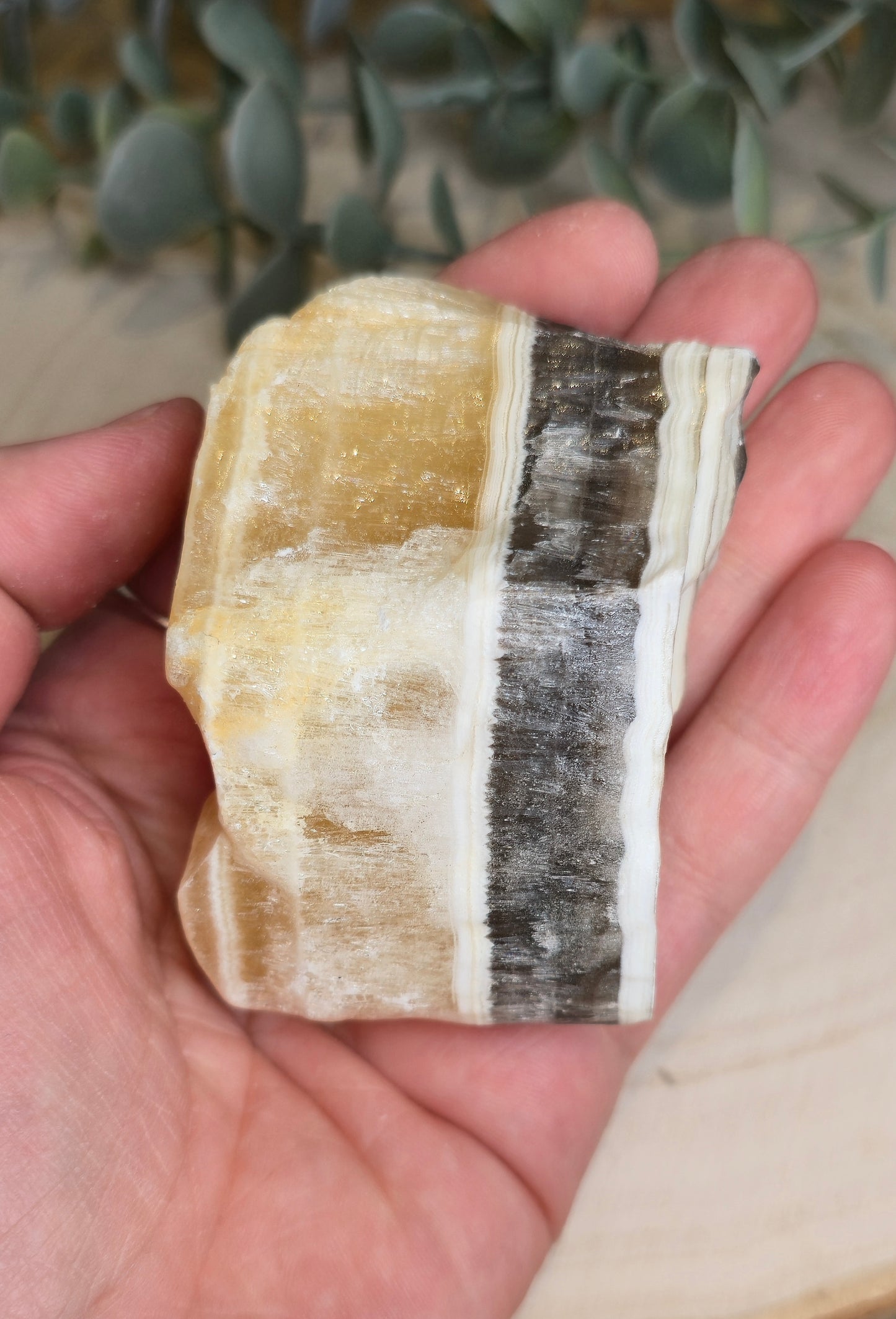 Calcite zébré brute du Mexique