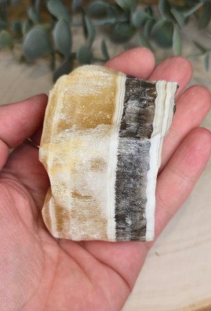 Calcite zébré brute du Mexique