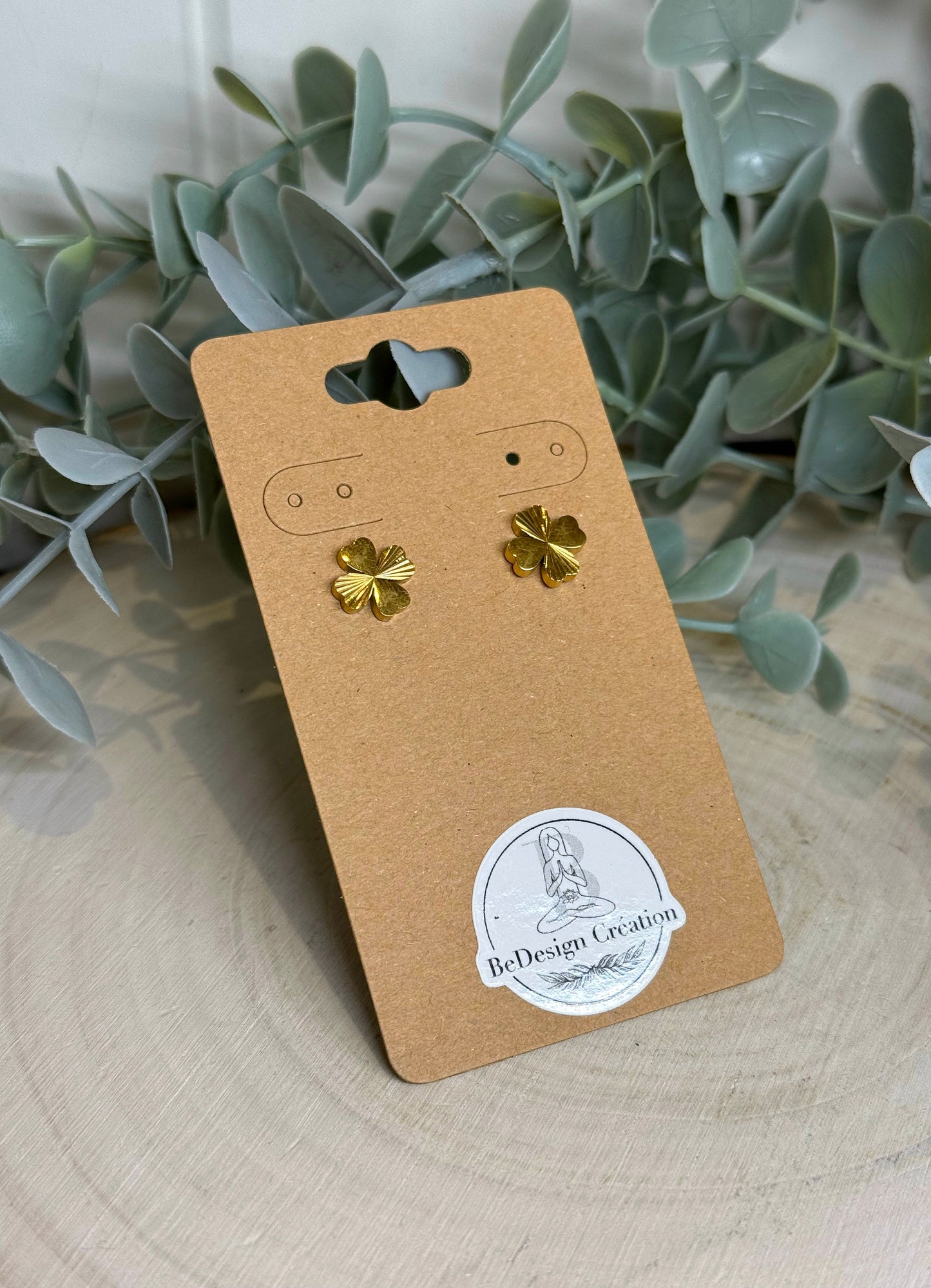Boucles d’oreilles Trèfle à 4 feuilles gold