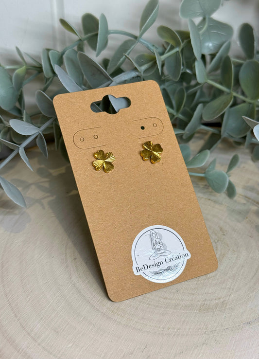 Boucles d’oreilles Trèfle à 4 feuilles gold