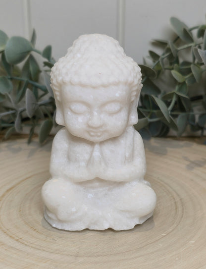 Bouddha en Jade blanc 10cm