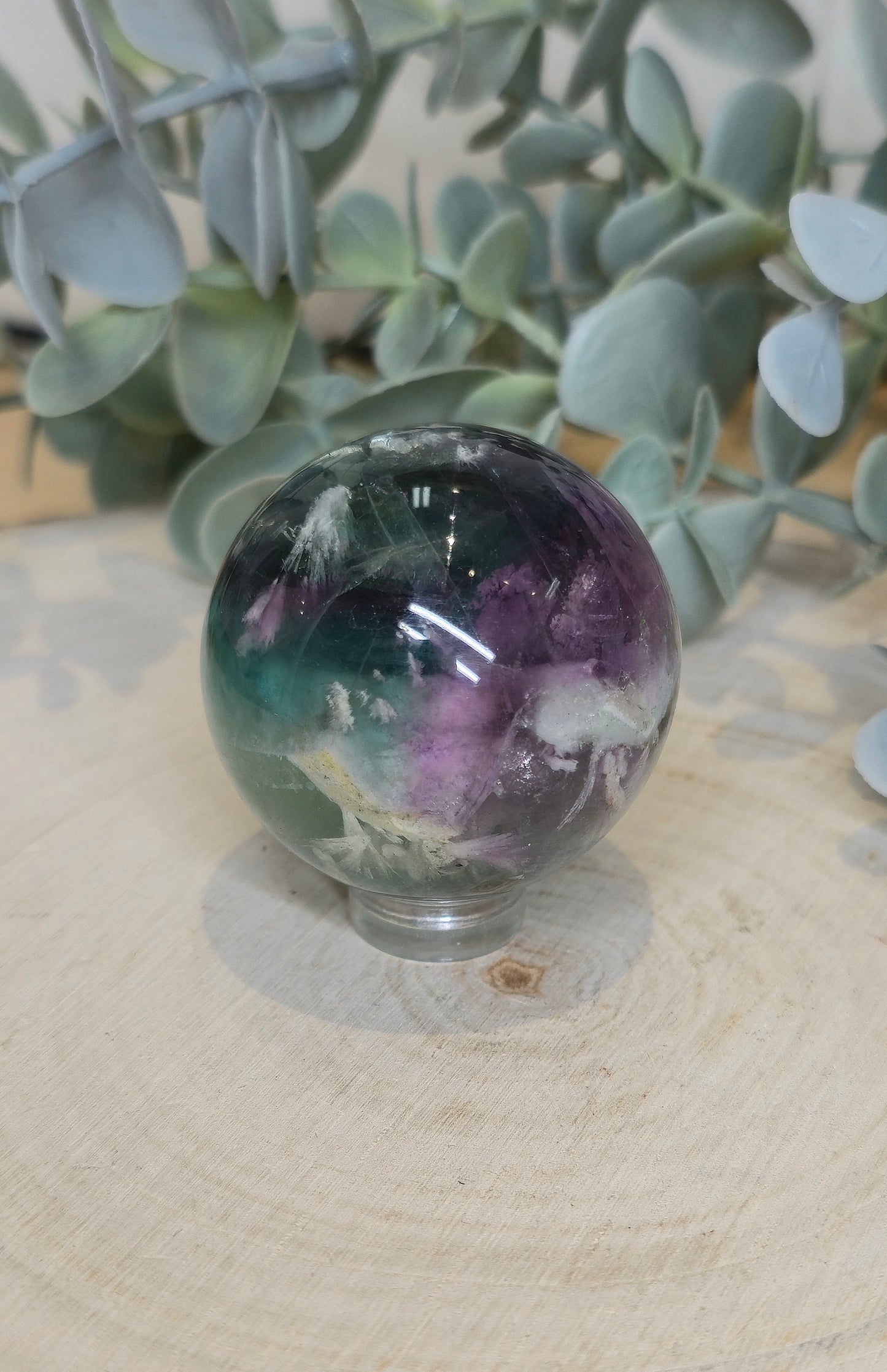 Sphère Feather Fluorite