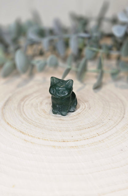 Chat en Aventurine verte