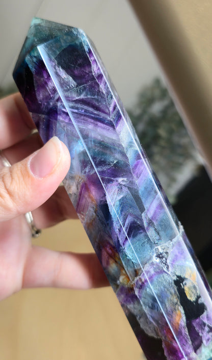 Pointe en Fluorite *réparée*