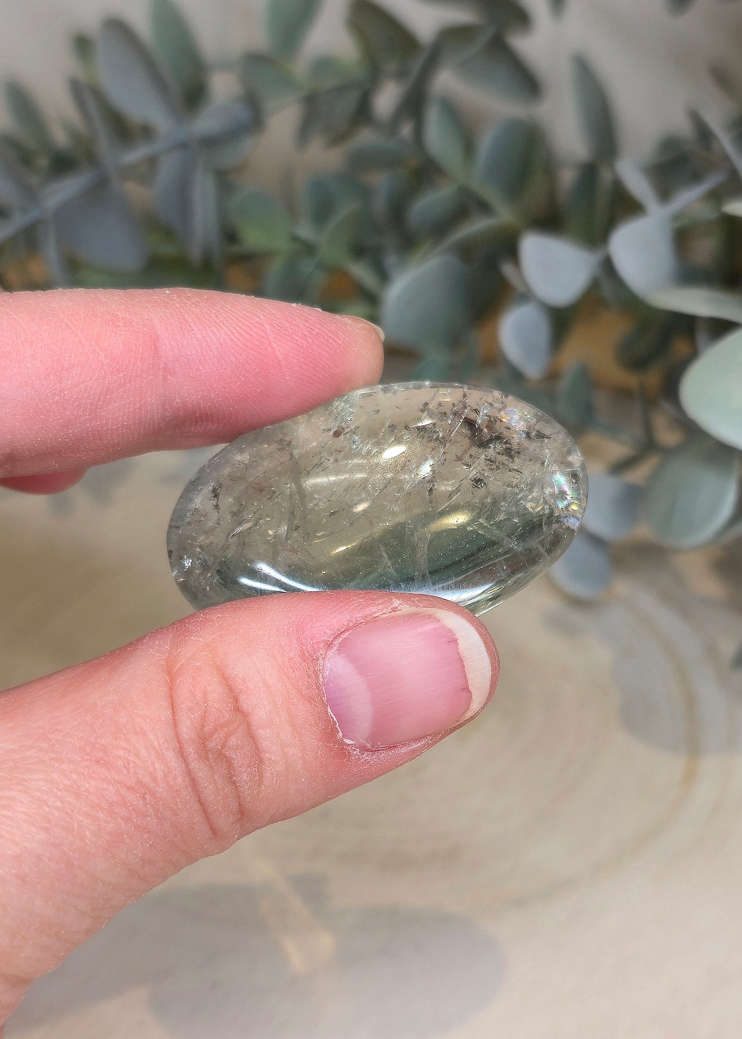 Pierre de paume en Prasiolite
