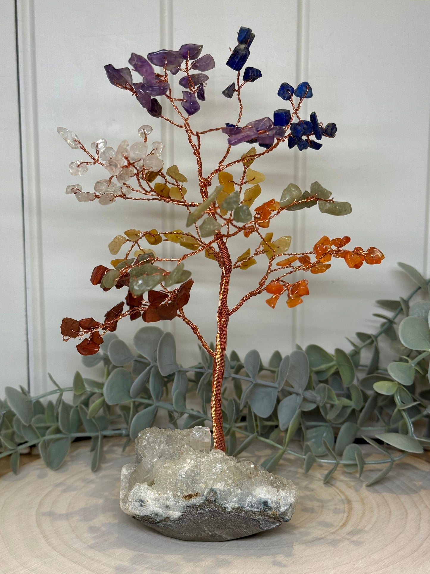 Arbre de vie avec 160 pierres sur Apophyllite