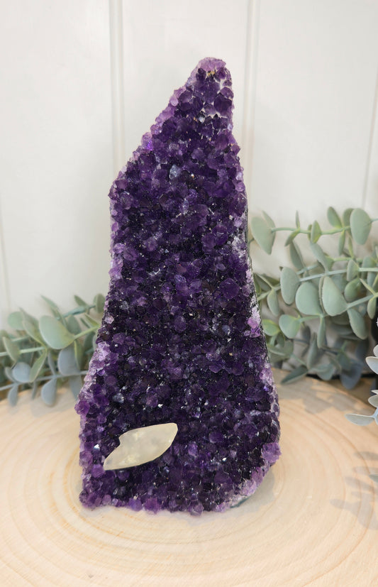 Base d’Améthyste et calcite géode d'Uruguay