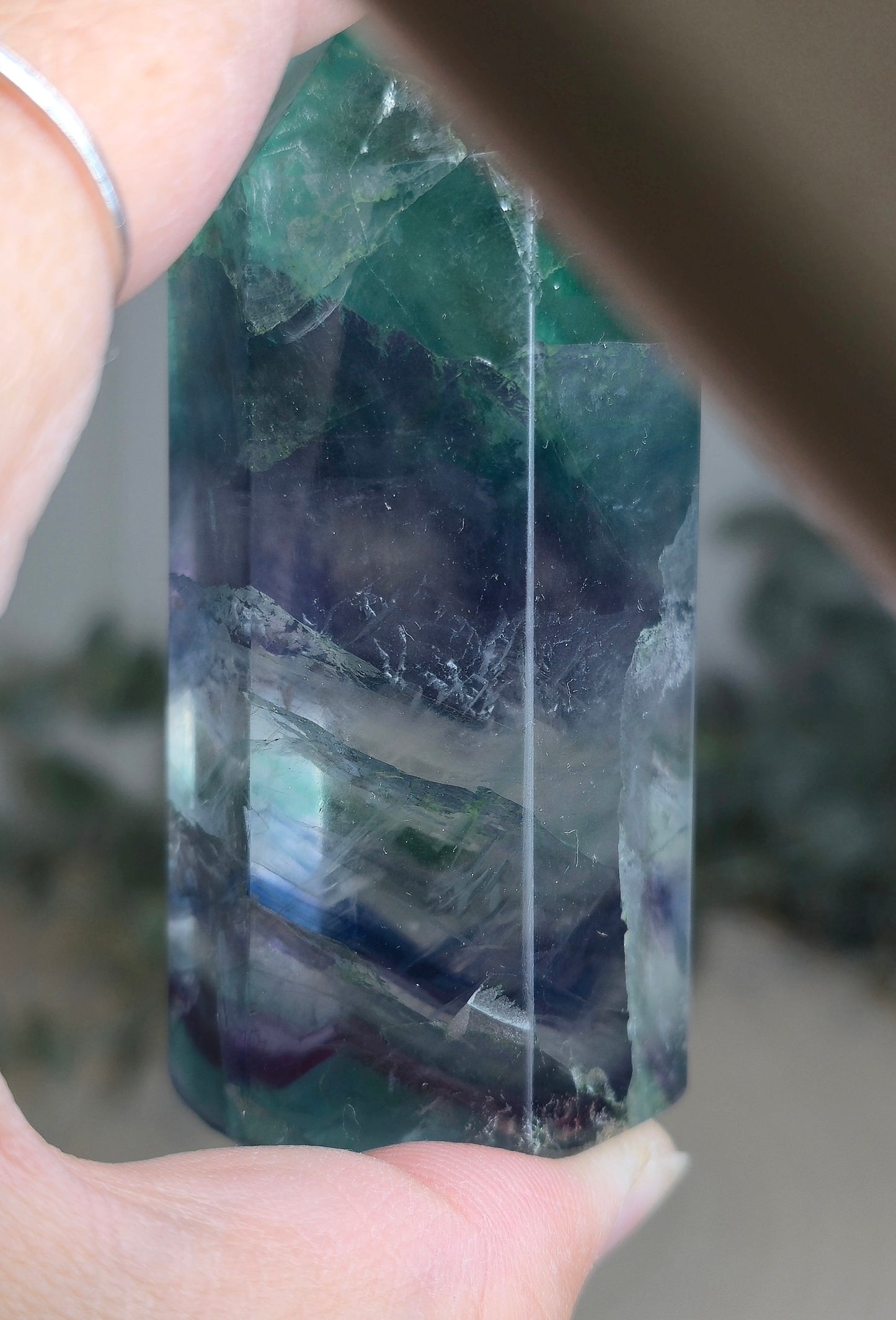 Pointe en Fluorite *pointe cassée*