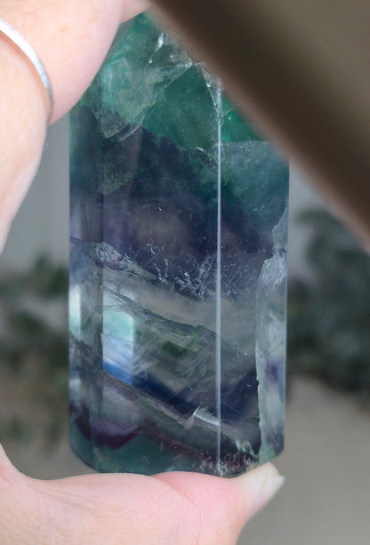 Pointe en Fluorite *pointe cassée*