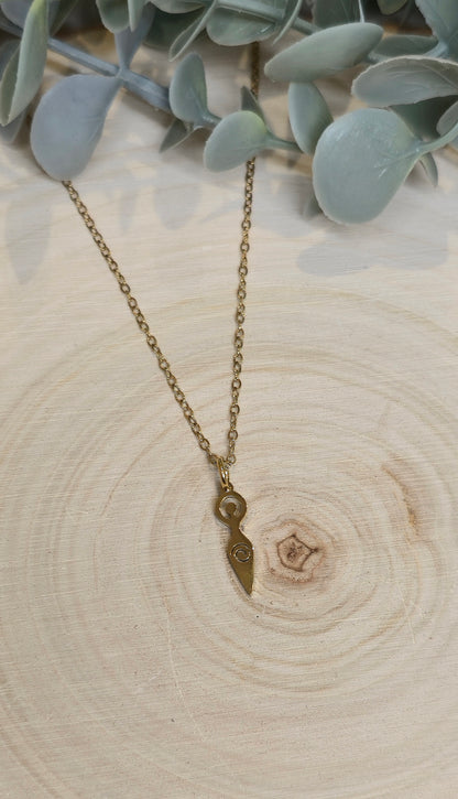 Collier Déesse vortex gold