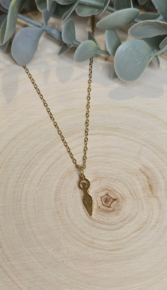 Collier Déesse vortex gold