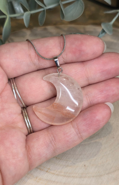 Collier Lune en Quartz feu