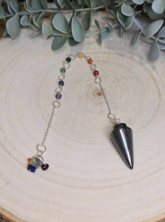 Pendule Hématite Chakras