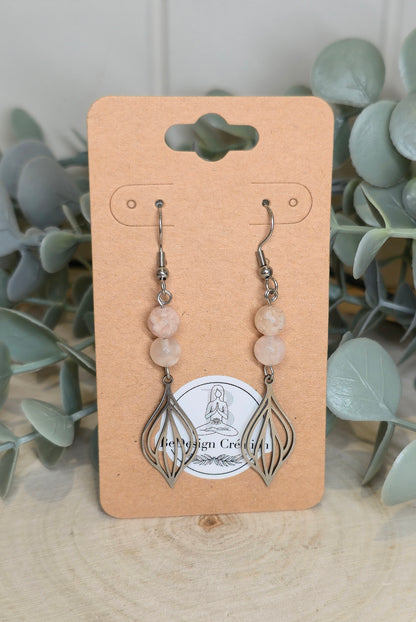 Boucles d’oreilles Géométrie Agate fleur