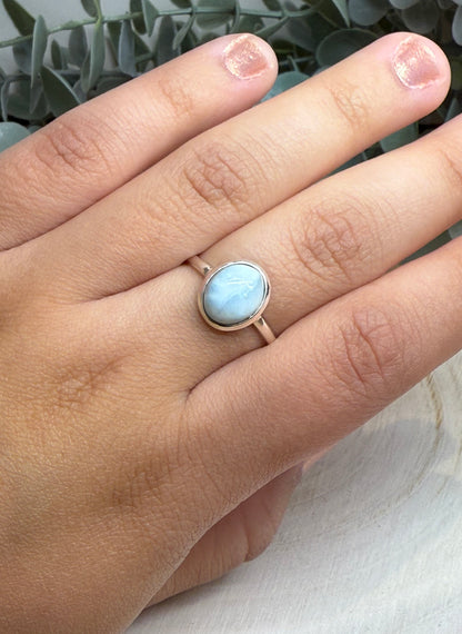 Bague Larimar ovale