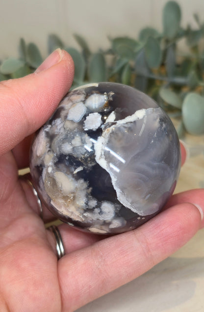 Sphère de Agate fleur