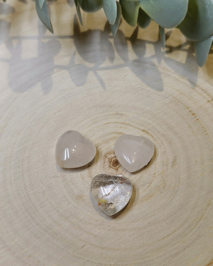 Mini Coeur en Quartz clair