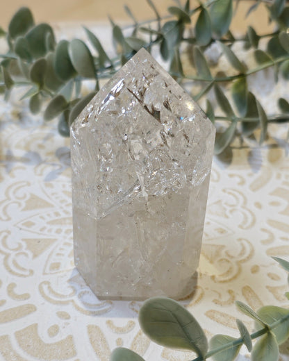 Pointe en Quartz clair craquelé