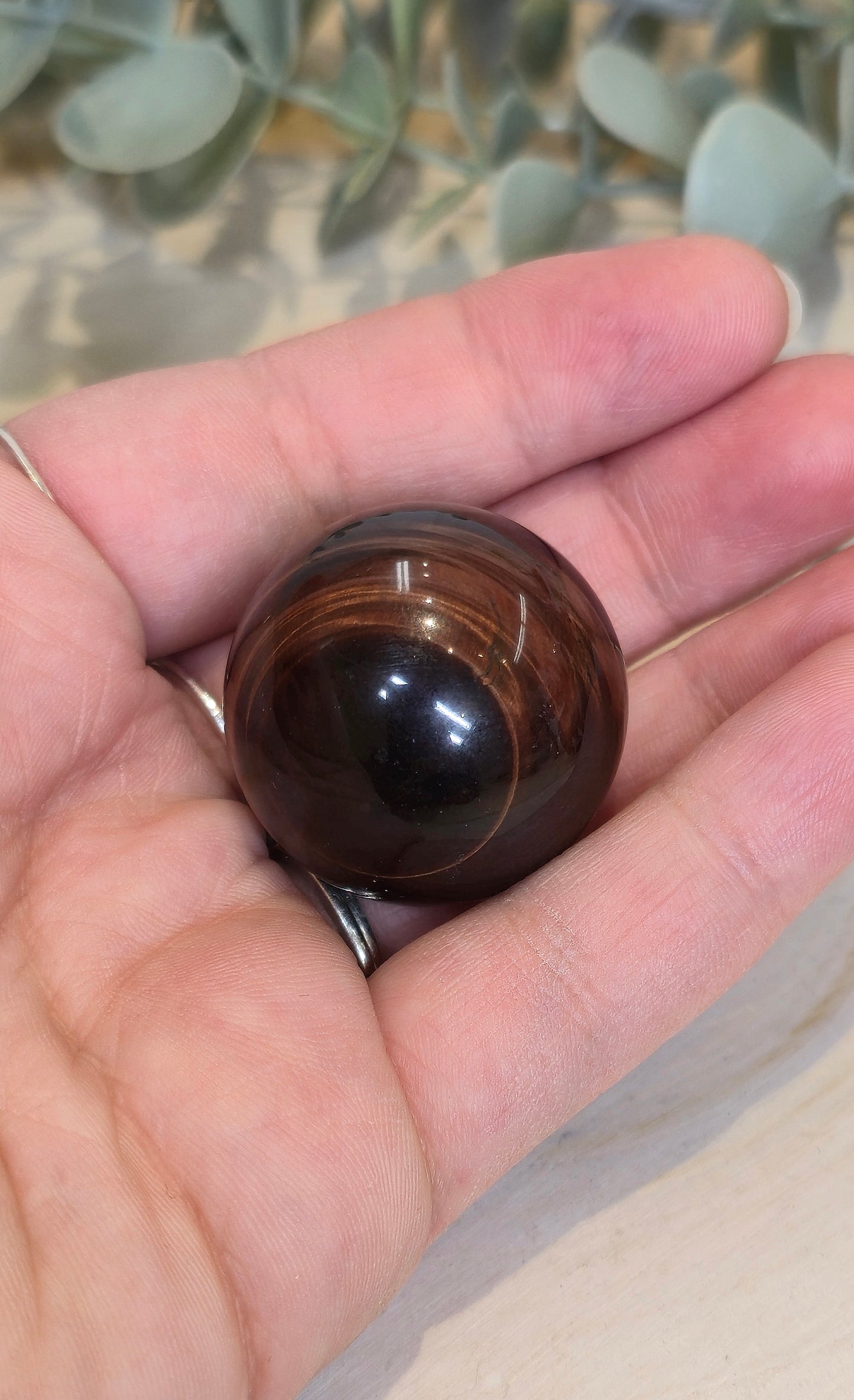 Sphère de Oeil de tigre rouge