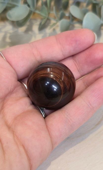 Sphère de Oeil de tigre rouge