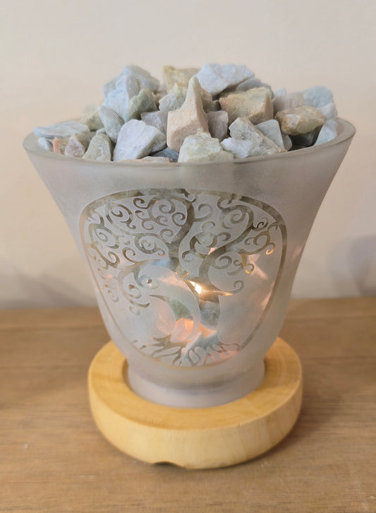 Lampe vase Aventurine verte