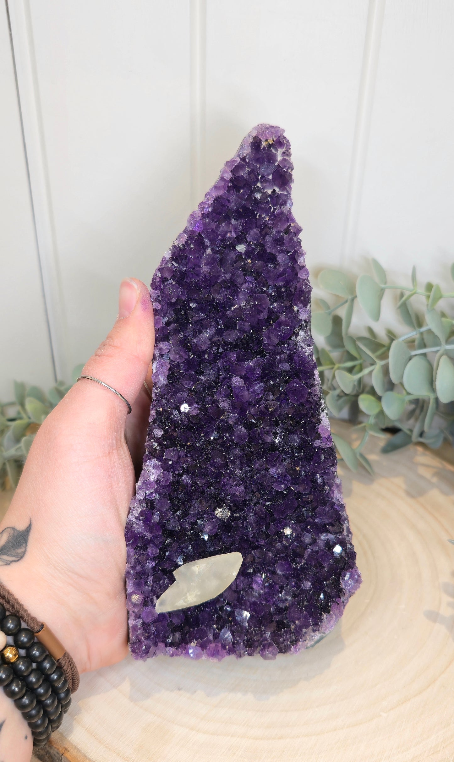 Base d’Améthyste et calcite géode d'Uruguay