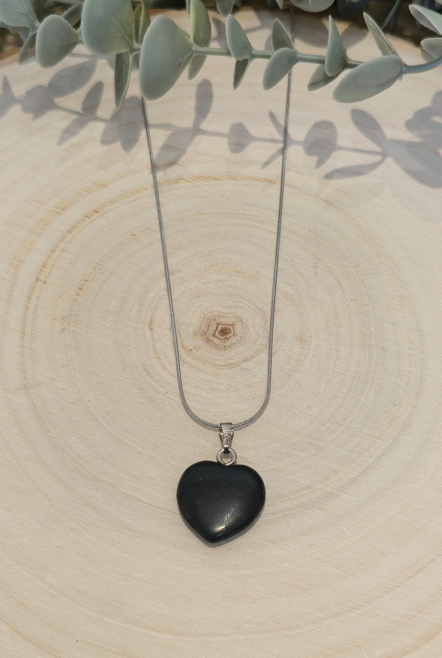 Collier Shungite en coeur
