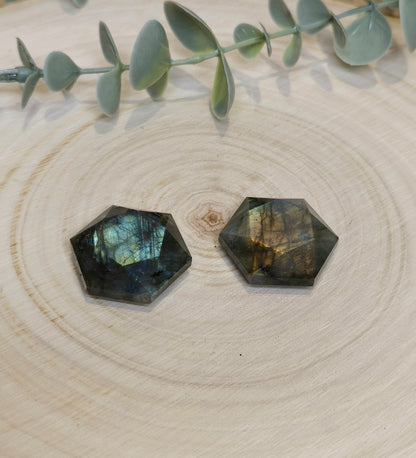 Étoile géométrique en Labradorite
