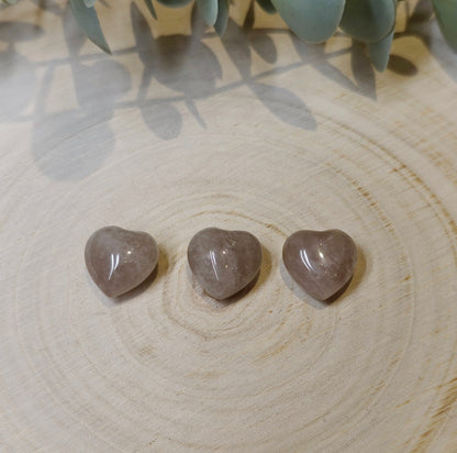 Mini Coeur en Quartz fumé