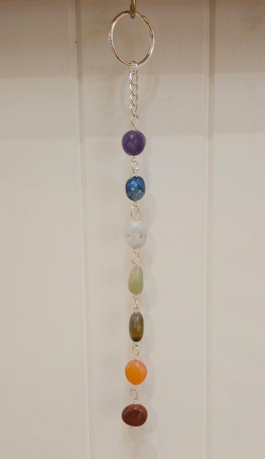 Chakras en Pierres barattées suspendues