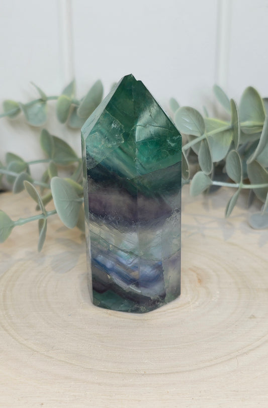 Pointe en Fluorite *pointe cassée*