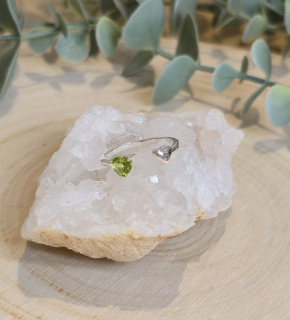 Bague Péridot ajustable