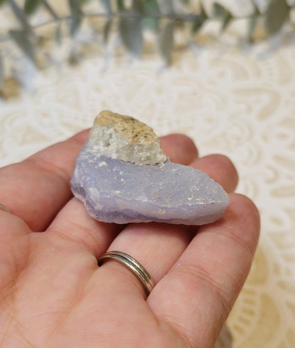 Agate dentelle bleue brute