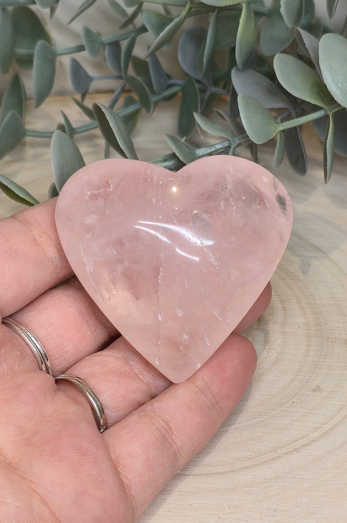 Coeur en Quartz rose