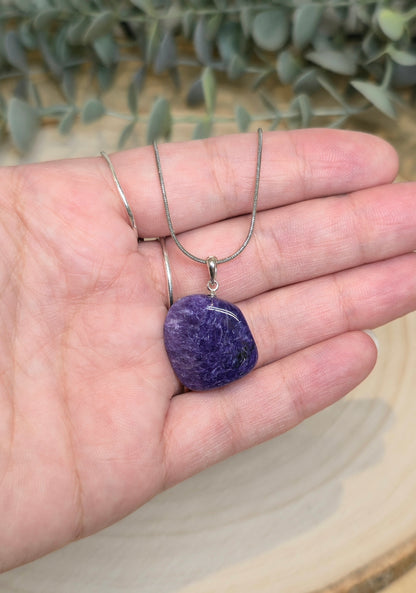 Collier Charoïte barattée