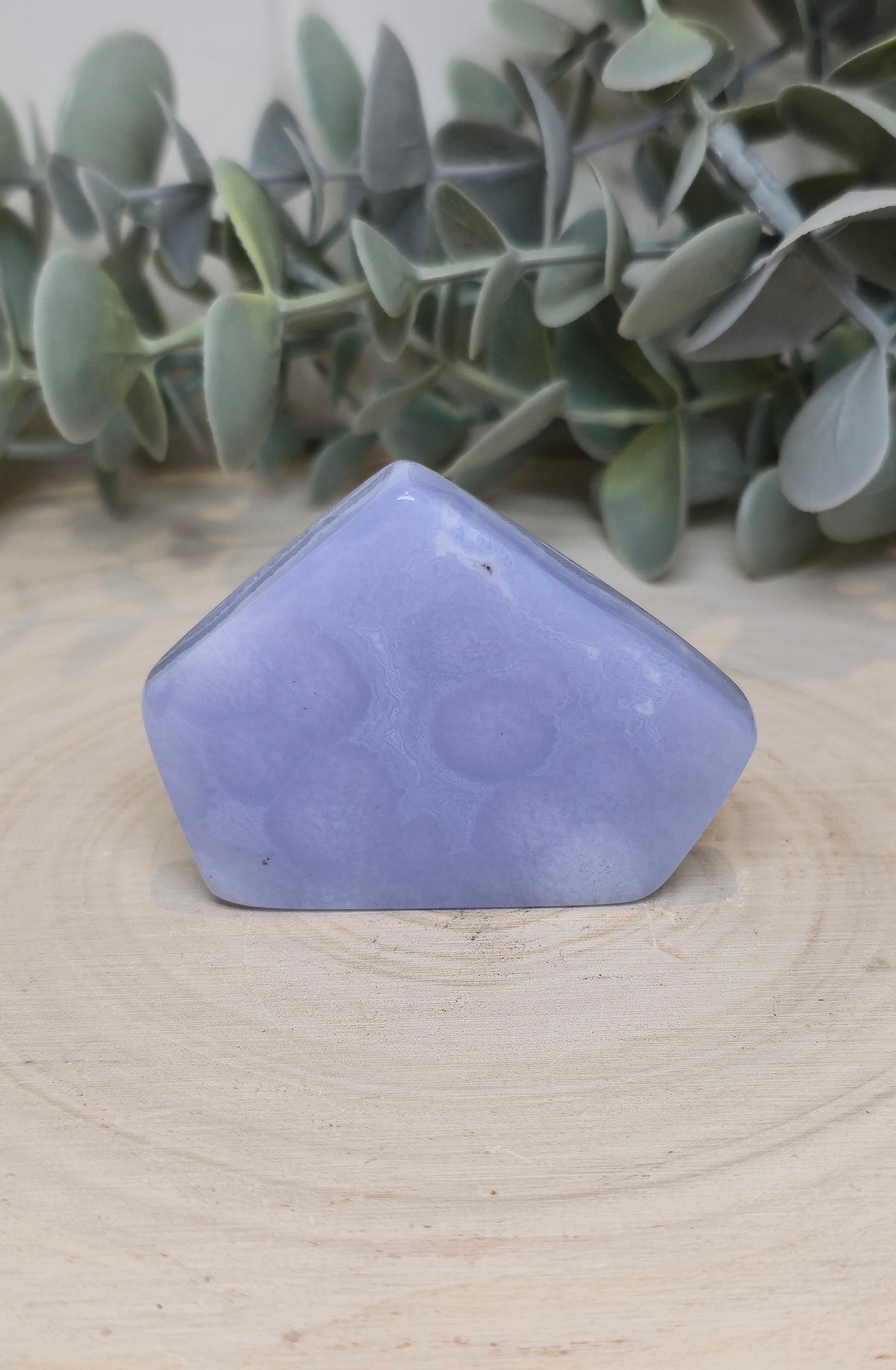 Tranche d’Agate dentelle bleue
