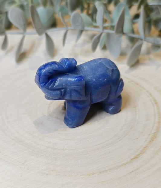 Éléphant Aventurine bleue