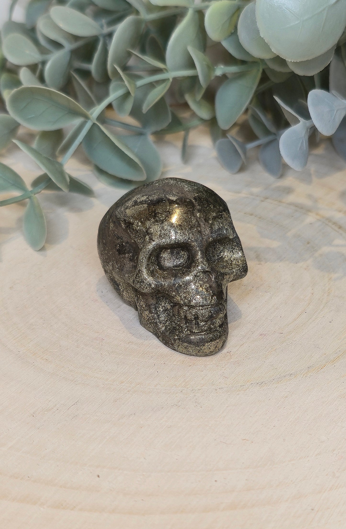 Crâne en Pyrite