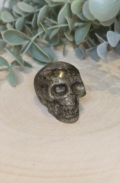 Crâne en Pyrite