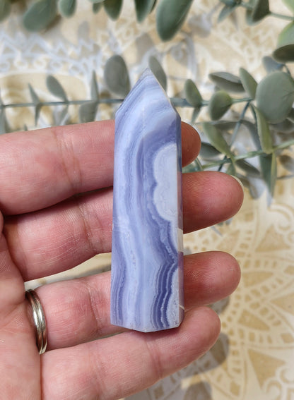 Pointe Agate dentelle bleue